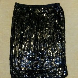 Black Sequins Skirt